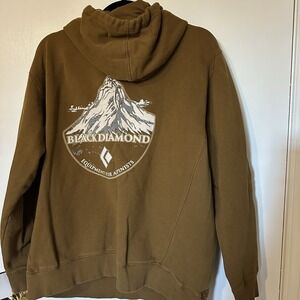 Black Diamond Stacked Logo Hoodie Sweatshirt Pullover Ski Snowboard Size L